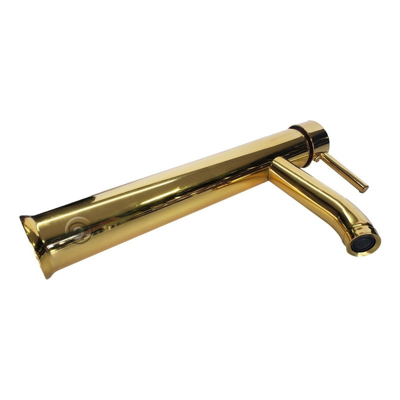 Llave Lavamanos Grifo En Bronce Vintage Acabado Oro Laton