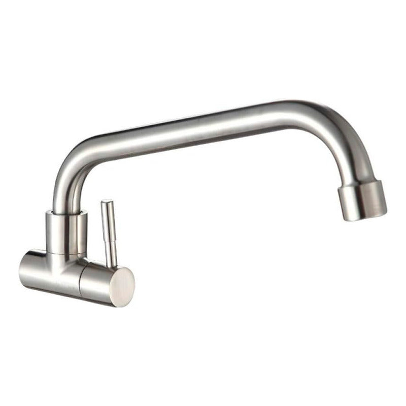 Griferia Lavaplatos Agua Fria De Pared Acero Inoxidable 304