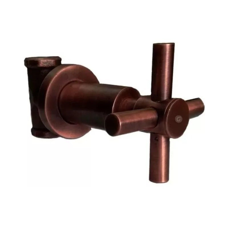 Ducha 30cm Cobre Antiguo Con Registro Ducha -vitage