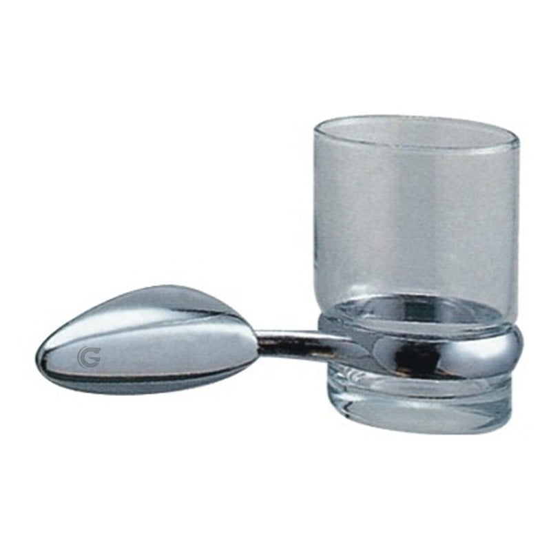 Portavaso Accesorio De Baño Plateado Cromado Swertt