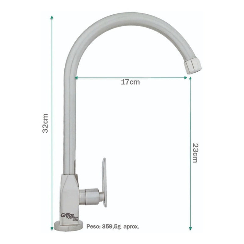 Grifería Lavaplatos Agua Fría Alta Tritón Satin
