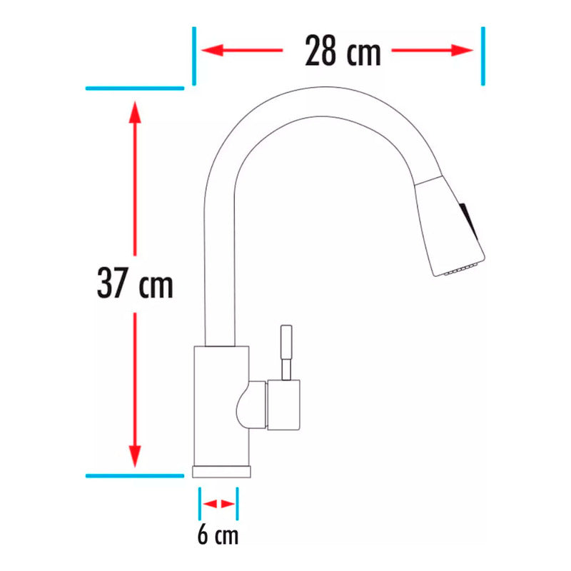 Combo Lavaplatos 51*45cm+griferia Extraible Cromo+accesorios
