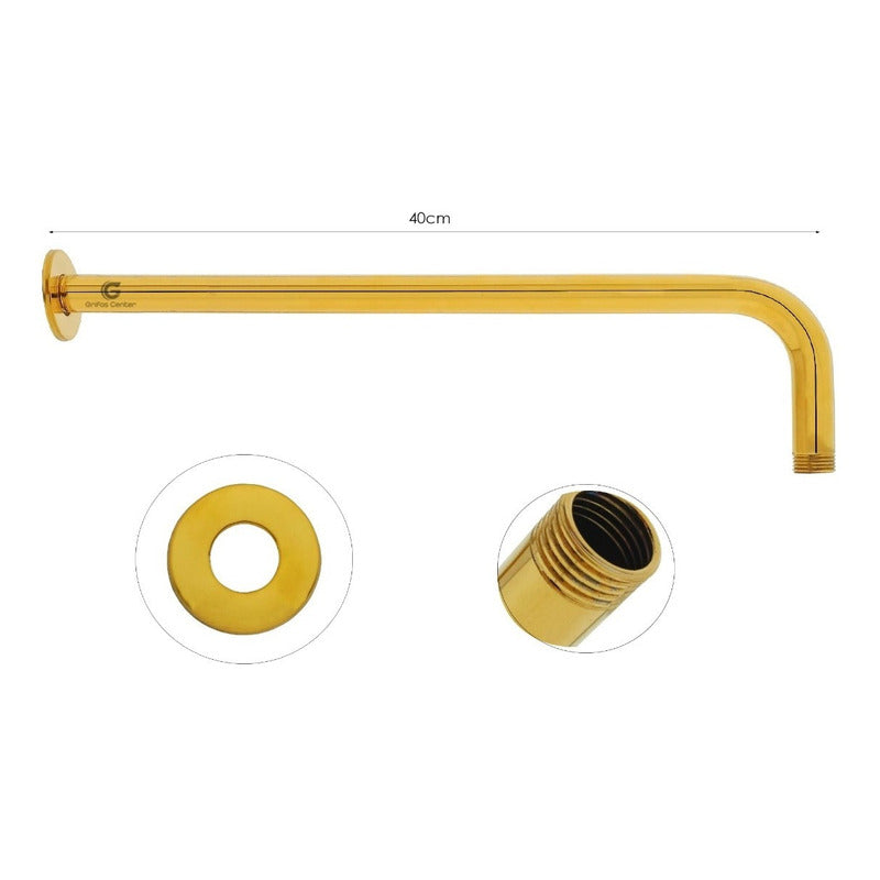 Tubo De Ducha 40cm Dorado