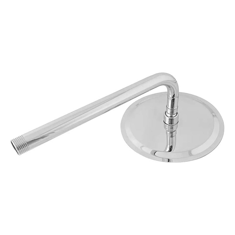 Kit Regadera Ducha Metálica Tubo Pared+mezclador Ducha Cruz