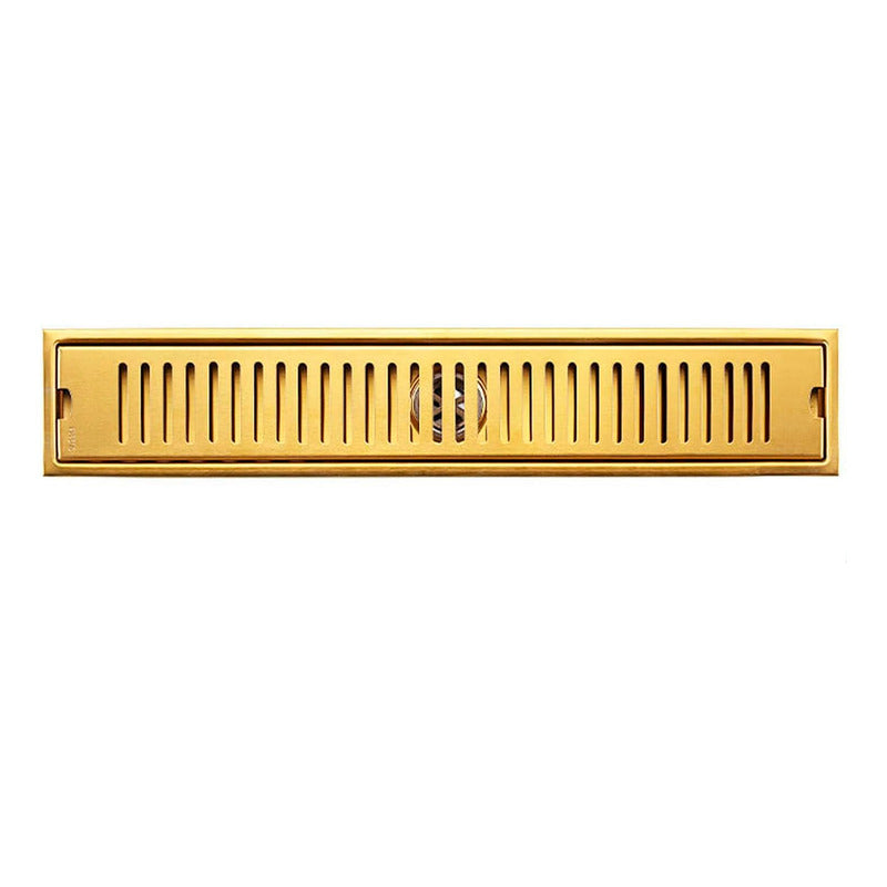Rejilla De Piso Ranurada Oro Cepillado 60*10cm