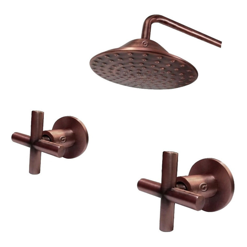 Mezclador Ducha Vintage Bronce Antiguo + Ducha