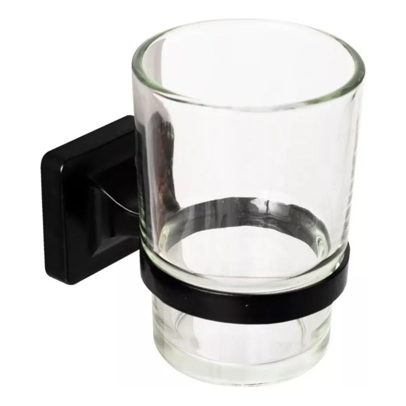 Juego De Accesorios Para Baño Negro Mate