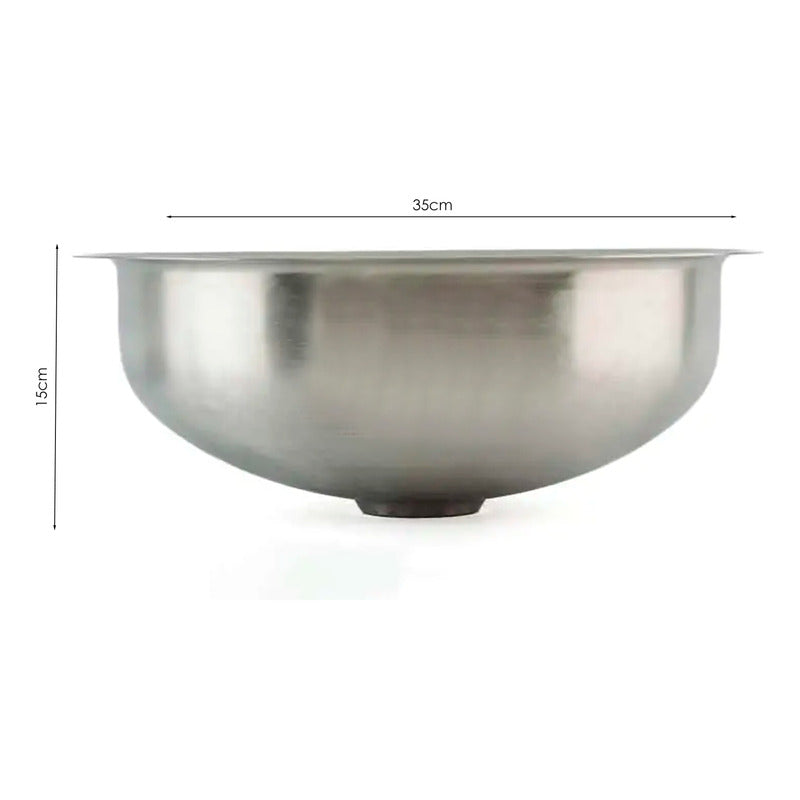 Lavamanos Institucional Con Pestaña Tubular Acero 35*15cm
