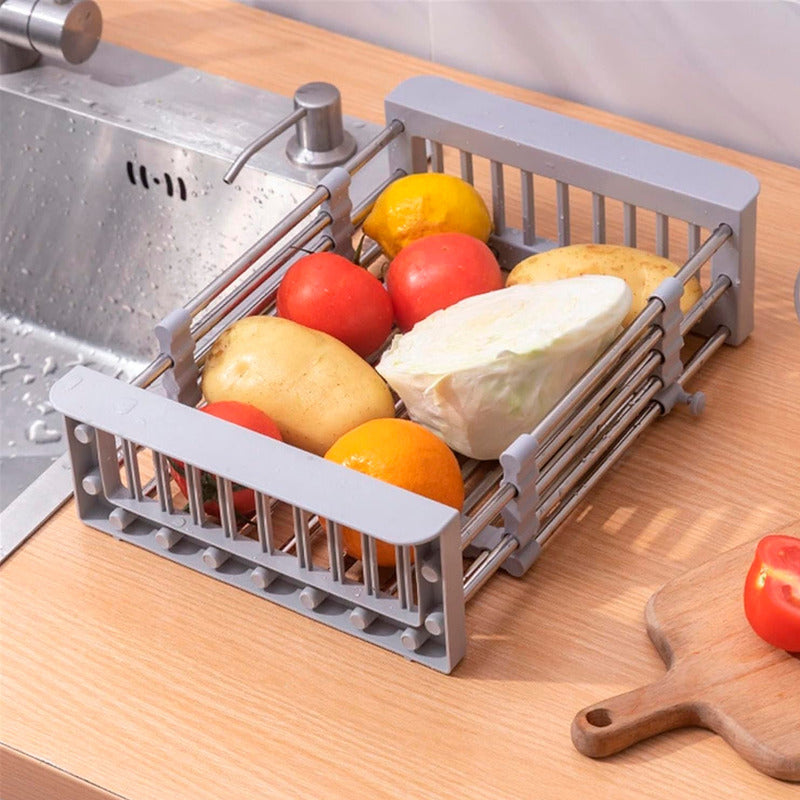 Escurridor Para Lavaplatos/verduras Gris Abs