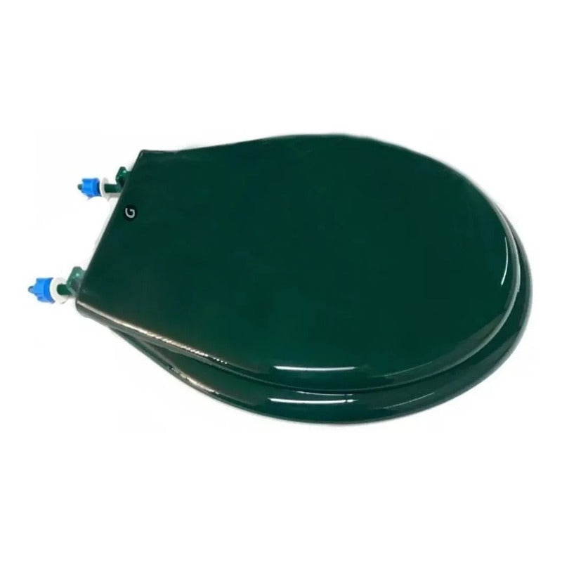 Asiento Universal Para Sanitario Redondo Verde Oscuro