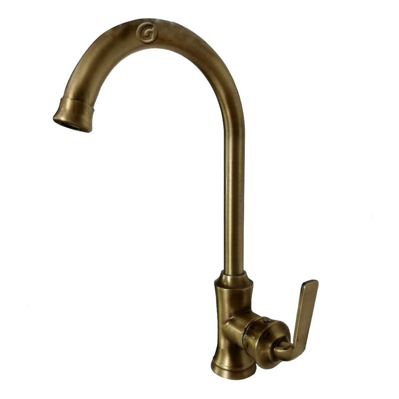 Griferia Mezclador Vintage Bronce Antiguo Alto
