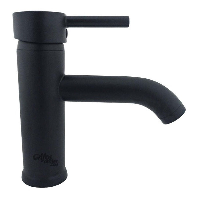 Grifería Monocontrol Lavamanos Baja Cuello Curvo Corto Negro