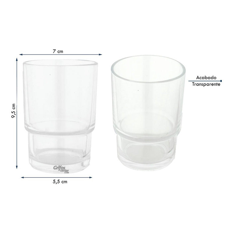Accesorio Vaso Cepillero Transparente