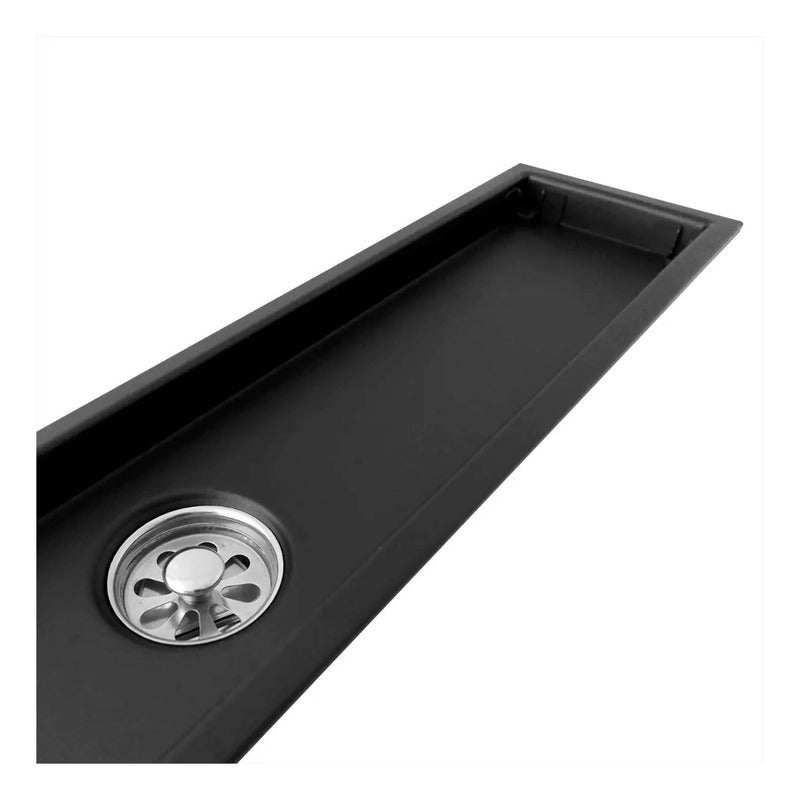 Rejilla De Piso Negra Invisible 100cm X 10cm