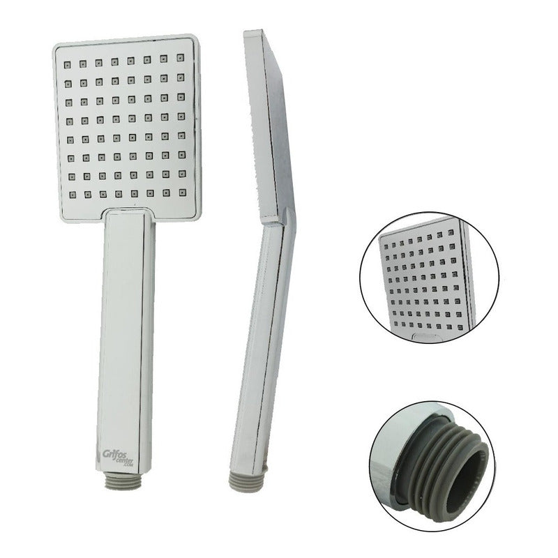 Teleducha O Ducha De Mano Cuadrada 8puLG Cromada