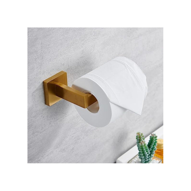 Porta Papel Higiénico Para Baño Rubo Oro Atacama