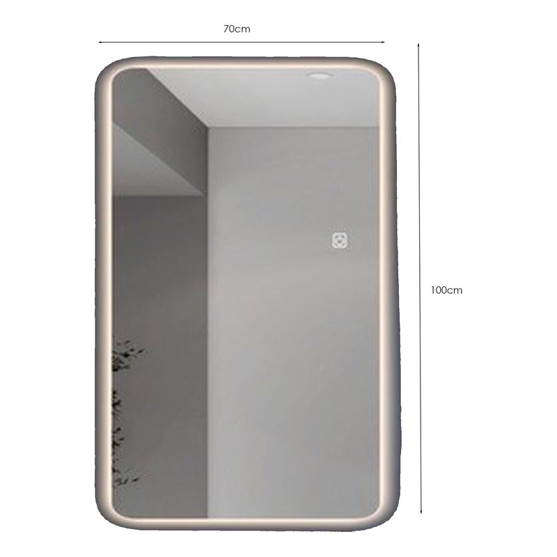 Espejo De 70x100 Cm Con 3 Luces Led Distintas