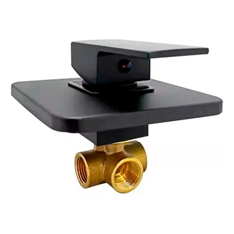 Mezclador Ducha Monocontrol Negro Mate Cuadrada