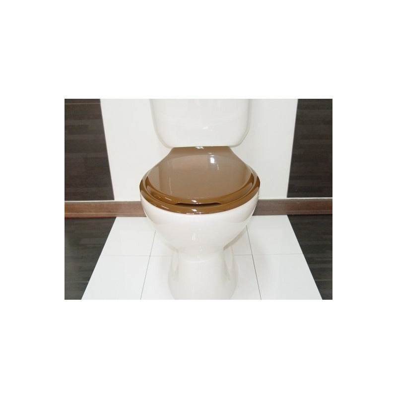 Asiento Universal Para Sanitario Redondo Café Oscuro