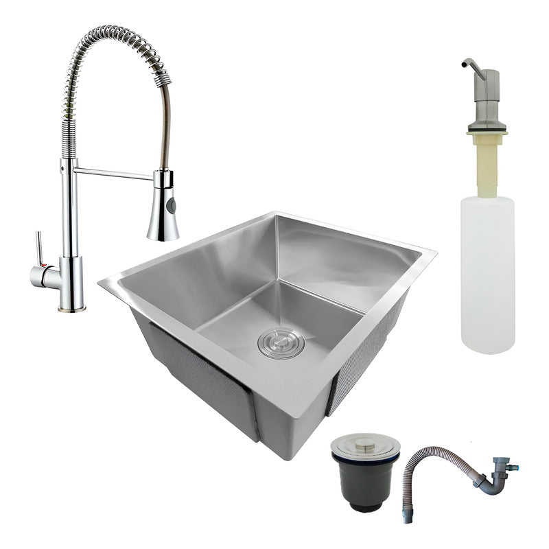Combo Lavaplatos 60*45cm+griferia Gourmet+dispensador Y Acc