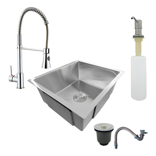 Combo Lavaplatos 60*45cm+griferia Gourmet+dispensador Y Acc