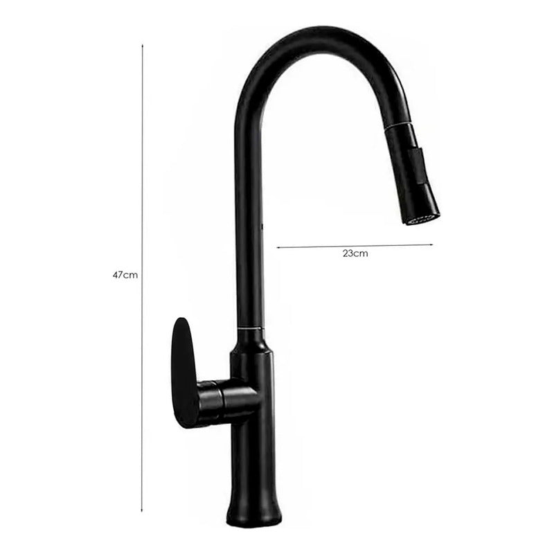 Combo Lavaplatos 51*45cm+griferia Lvp Negra Extraible+ Acc