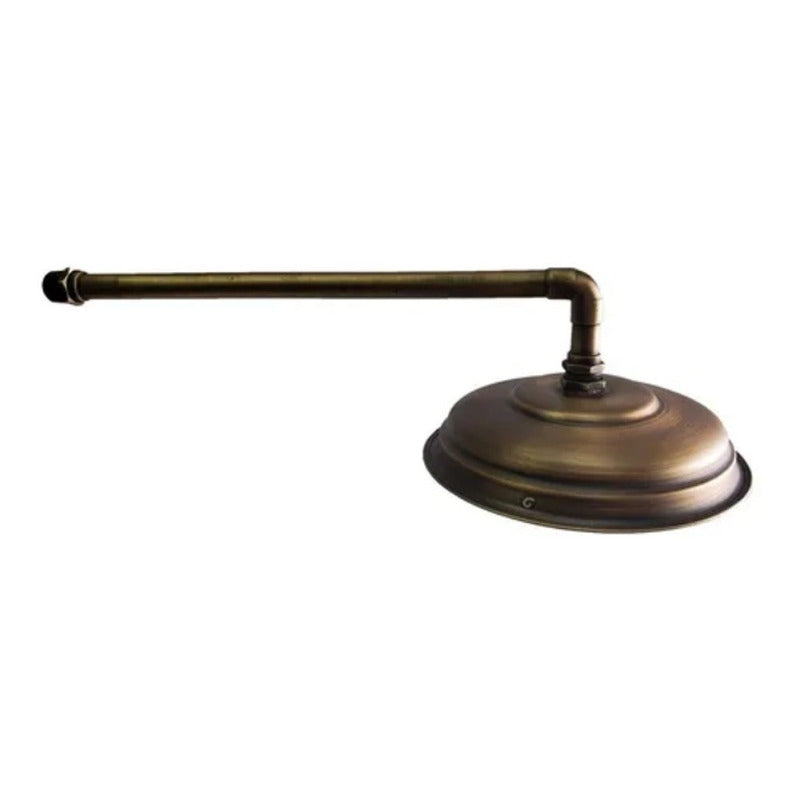 Ducha-regadera Bronce Antiguo 25cm Incluye Tubo 40cm Vintage