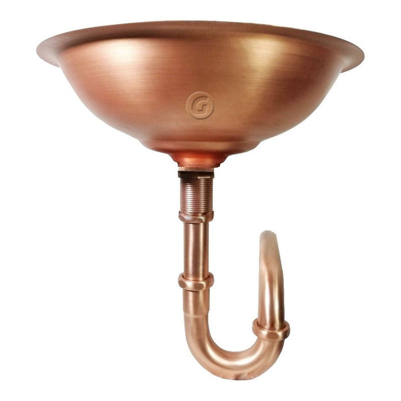 Lavamanos En Cobre Vintage Con Desagüe Y Sifón