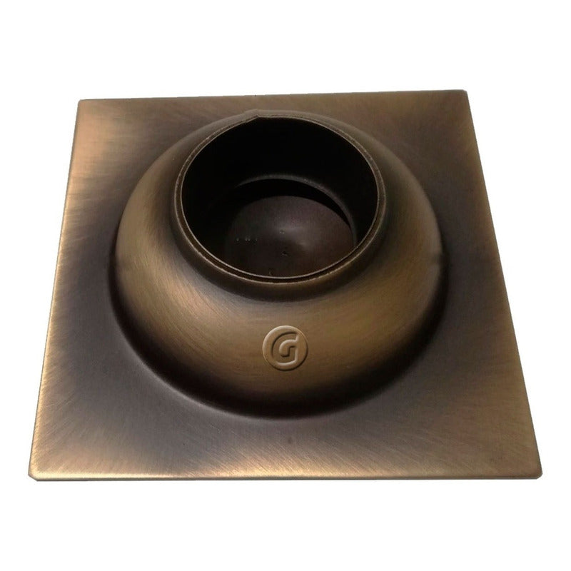 Rejilla Piso 10x10cm Bronce Antiguo Sosco Cónico