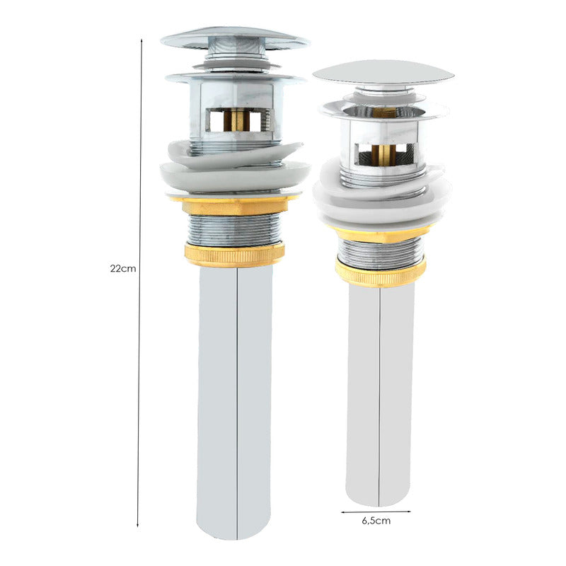 Desagüe De Push Con Rebose Hongo Zamak