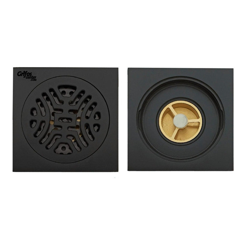 Rejilla De Piso Cuadrada 10x10cm Negra Azteca