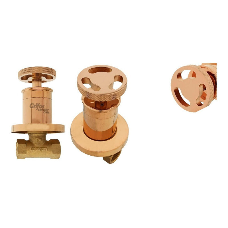 Manija/registro Para Ducha Industry Rose Gold Vintage