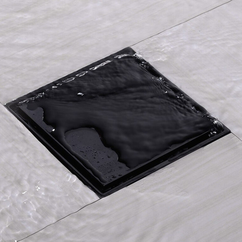 Rejilla De Piso Cuadrada Negro Mate Invisible Vintage
