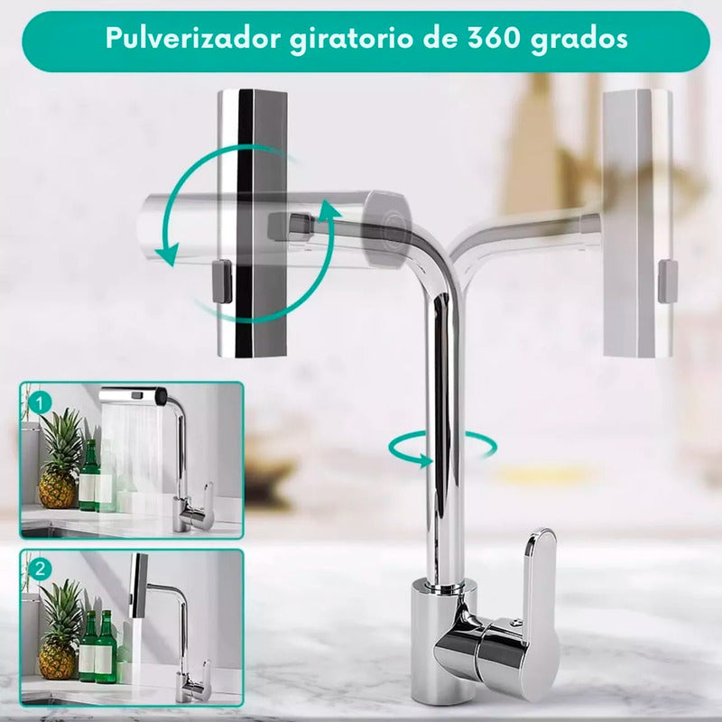 Griferia Monocontrol Lavaplatos Cromada