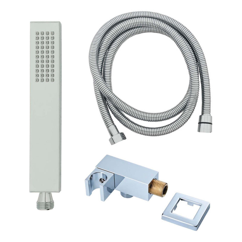 Kit Teleducha Metalica Cromada + Manguera + Soporte