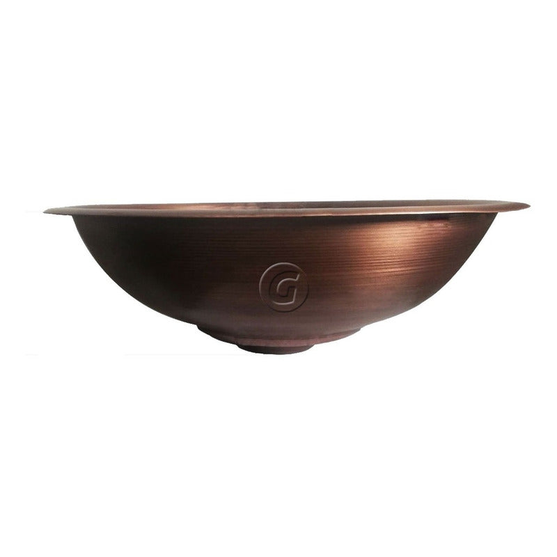 Lavamanos Redondo Vintage 40cm Cobre Antiguo