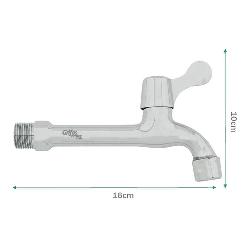 Grifería De Pared Agua Fría Grande Zamak
