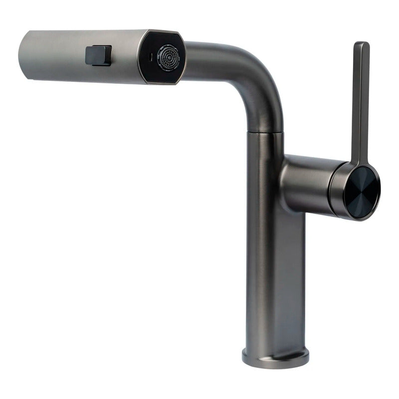 Griferia Lavaplatos Monocontrol Tipo Cascada T Bronce Gris