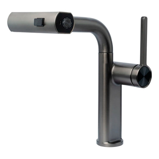 Griferia Lavaplatos Monocontrol Tipo Cascada  T  Bronce Gris