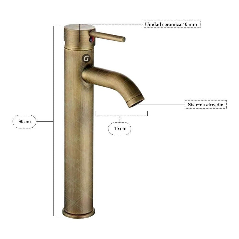 Kit Griferia Vintage Bronce Antiguo
