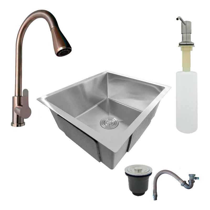 Combo Lavaplatos 60*45cm+grif.monocontrol+dispensador Y Acc