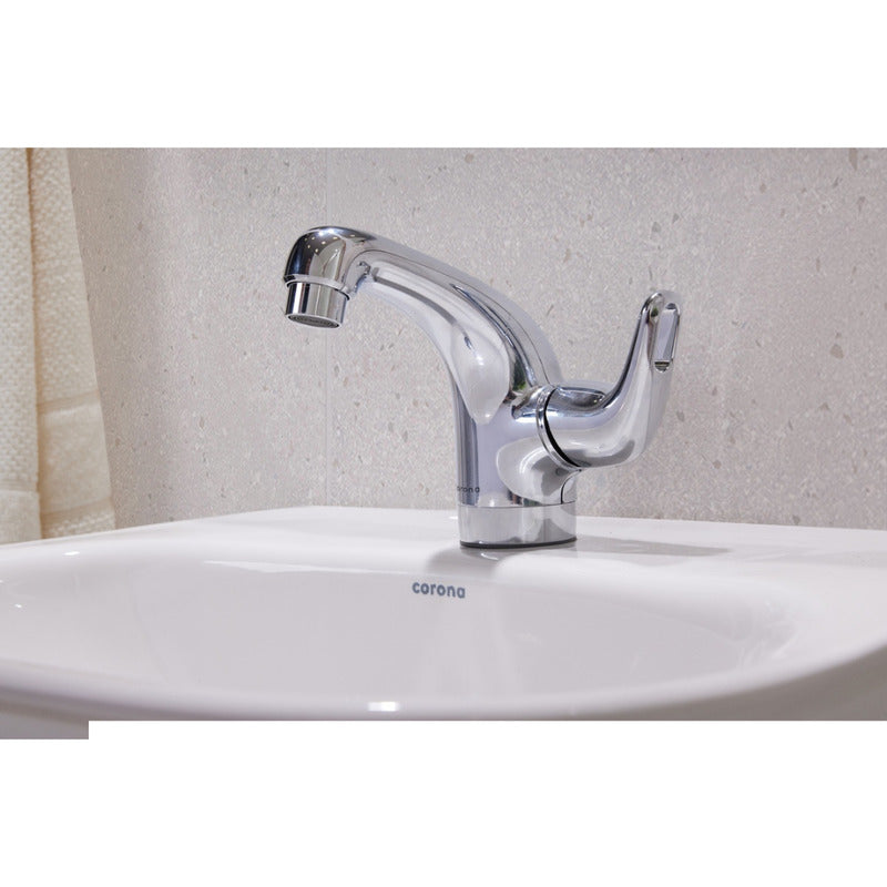 Griferia Monocontrol Lavamanos Aluvia Plateado