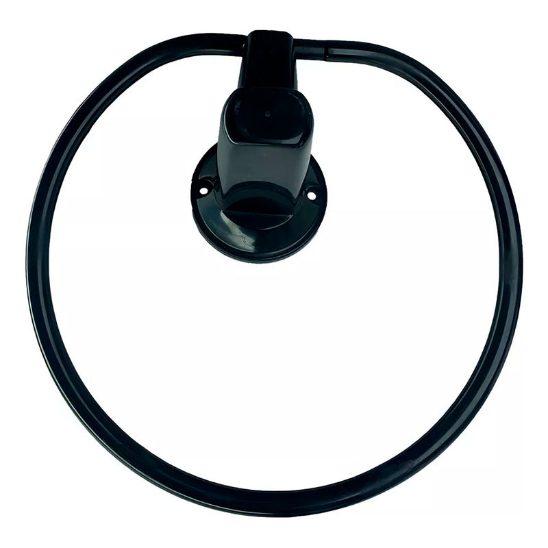 Juego De Accesorios Baño Redondo Abs Negro X6