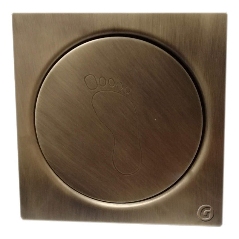 Rejilla Piso Tipo Push Bronce Antiguo