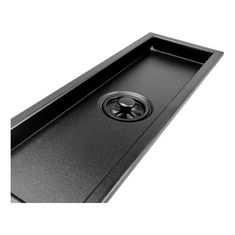 Rejilla De Piso Ranurada 30x10cm Negro Mate