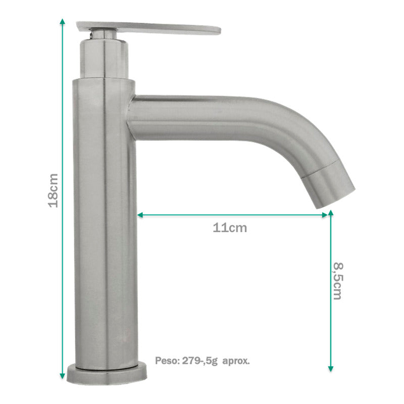 Kit Placa Lavamanos 61*40cm+griferia Agua Fria+push Flex. 15