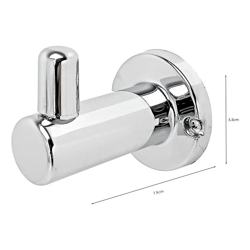 Juego Accesorios Baño 6 Piezas Cromo