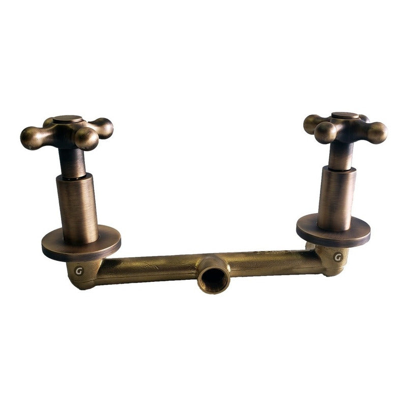 Mezclador Ducha 8 Pulgada Vintage En Bronce Antiguo
