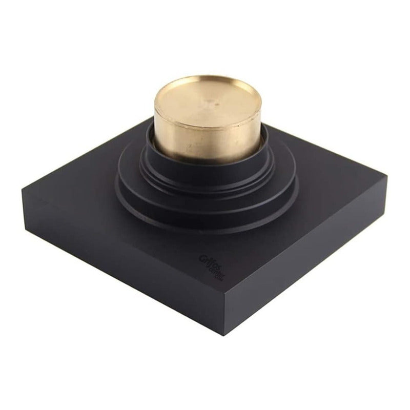 Rejilla De Piso Cuadrada Negro Mate Invisible Vintage