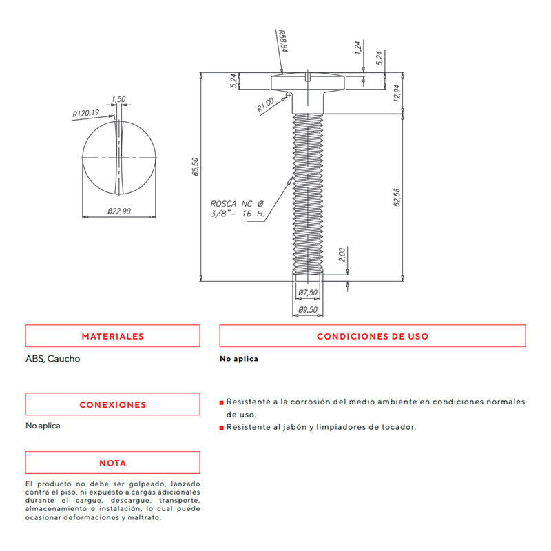 Tornillo Fijación Tanque Sanita